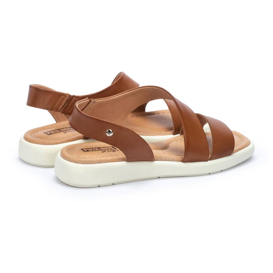 Women's Pikolinos CALELLA Flat Sandals Brown | NZ W0Q2987